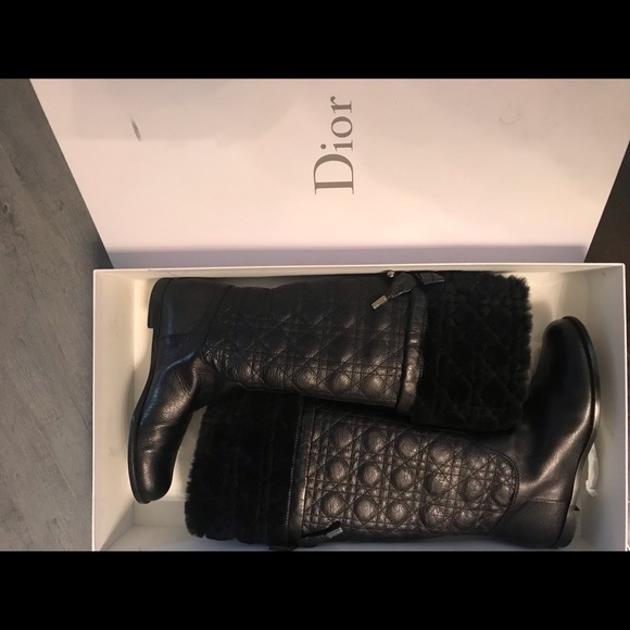 Dior Ice Cannage flat highboot - Picture 1 of 2